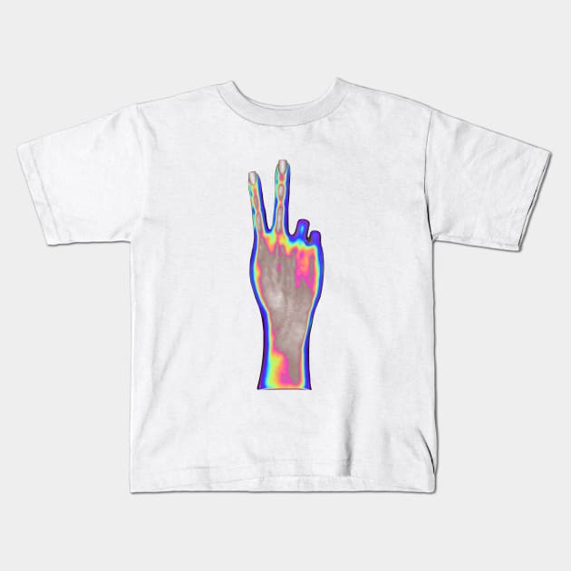 Holographic Backhand Kids T-Shirt by dinaaaaaah